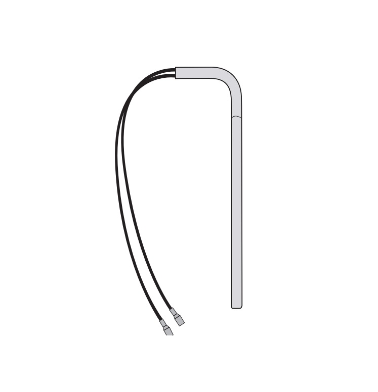What is the resistance of the DC heating element in ohms?