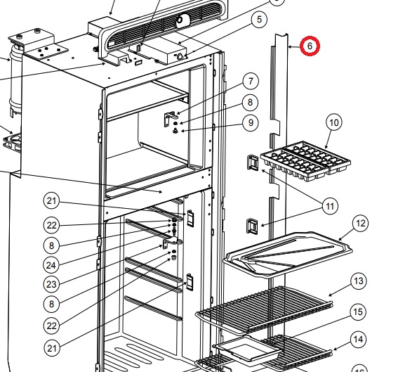 Norcold Side Trim 623128 (fits DE0061) right hand side Questions & Answers